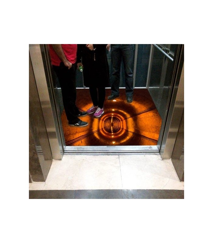 کفپوش سه بعدی آسانسور طرح سیاه چال