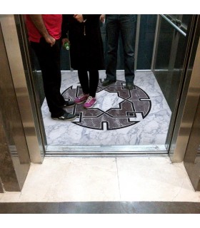کفپوش سه بعدی آسانسور طرح لوکس 3
